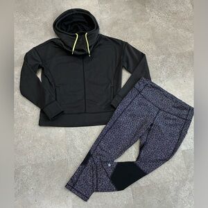Womens LULULEMON/NORTH FACE Sweatshirt & Leggings, sz 8